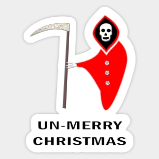 Christmas Grim Reaper Un merry Christmas Alternative Digital Art Sticker